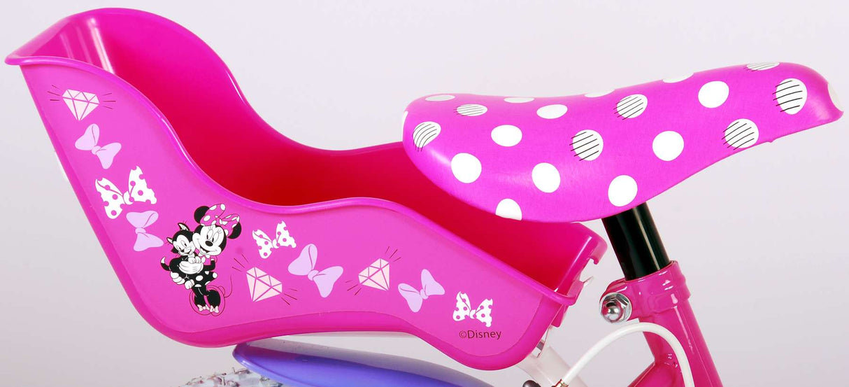 Disney Minnie Séisses jee! Kanner Vëlo Meedercher 14 Zoll rosa zwee Handbremsen