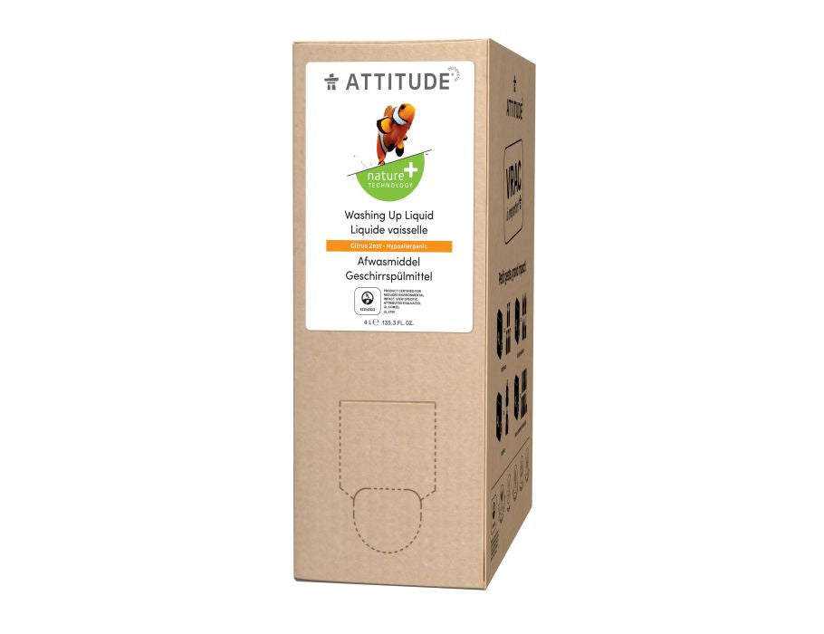 Attitude détergent nature + citron zeste Bib 4L