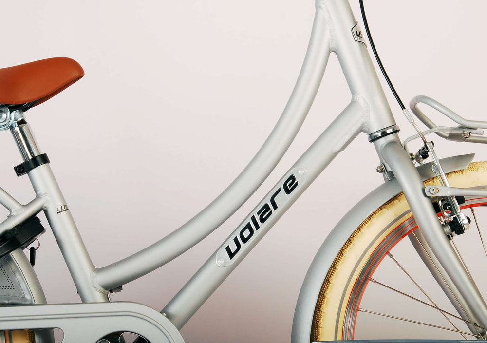 Volare mormor barncykel flickor 20 tum matt silver