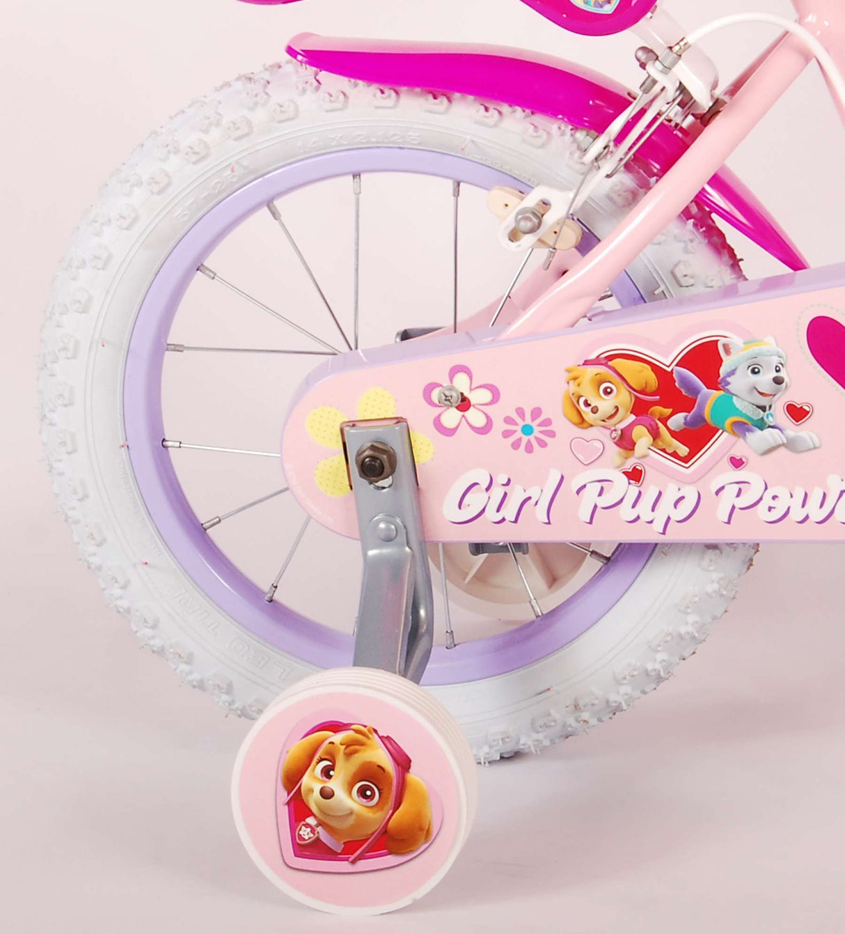 Paw Patrol Børns cykelpiger 14 tommer lyserøde to håndbremser