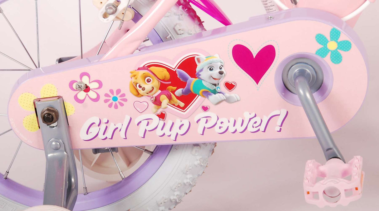 Paw Patrol Børns cykelpiger 14 tommer lyserøde to håndbremser