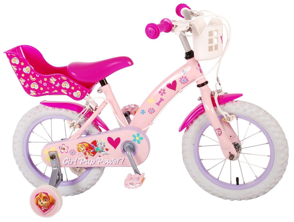 Paw Patrol Børns cykelpiger 14 tommer lyserøde to håndbremser