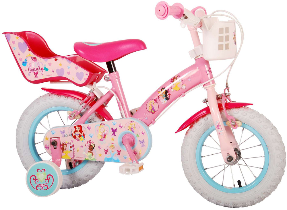 Disney Prinzessin Kanner Velo - Meedercher - 12 Zoll - rosa - zwee Handbremsen