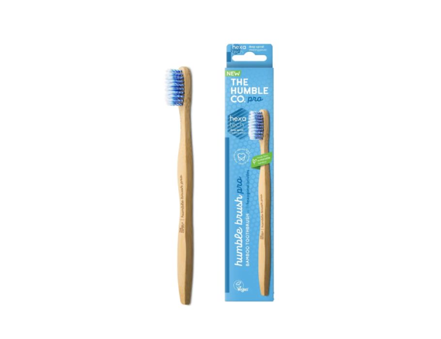 The Humble Co. Toothbrush Bamboo Pro Hexatech Spiral Soft Blue