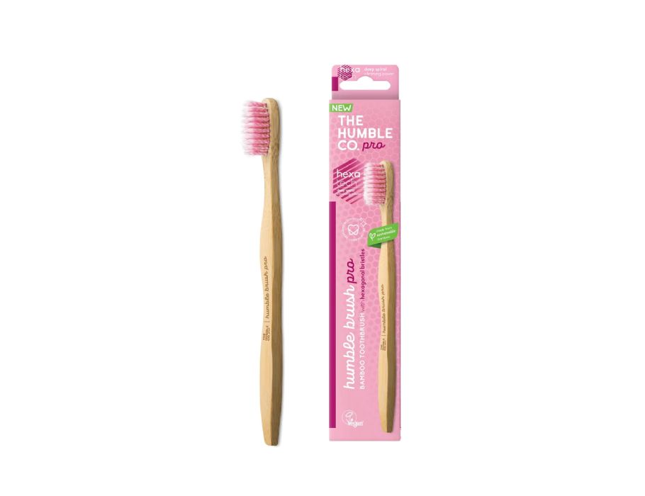 Skrbni Co. Zobna ščetka Bamboo pro hexatech spiralno mehko vijolična