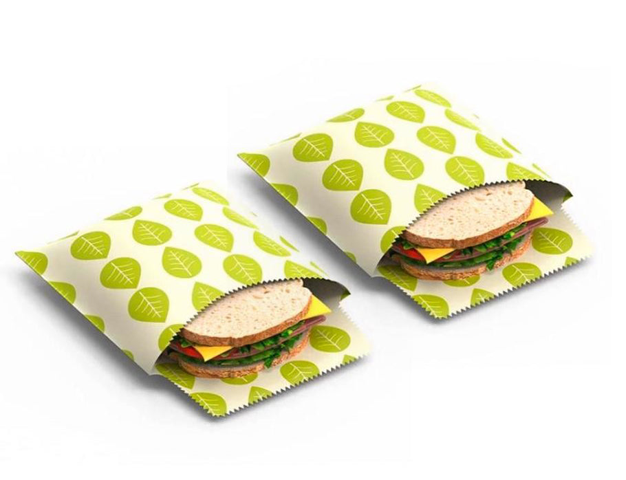 Veganer Wachs wickelt Vegan Sandwich Wrap Set von 2