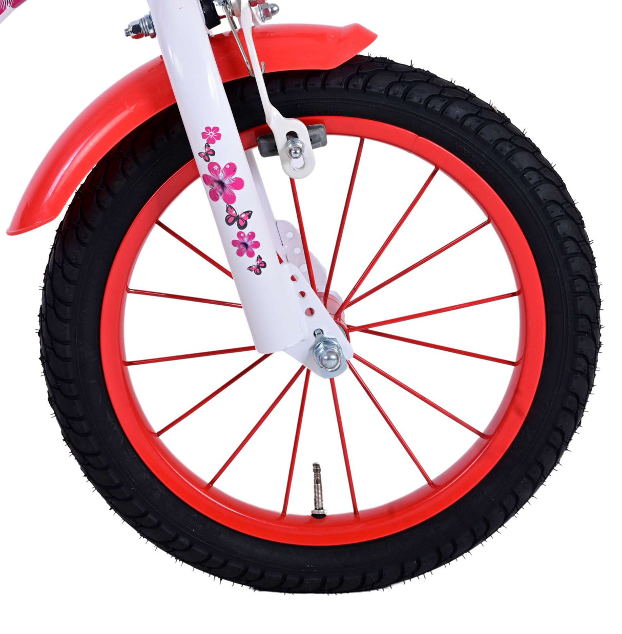 Volare Lovely Children's Bike Girls 14 inch Red White