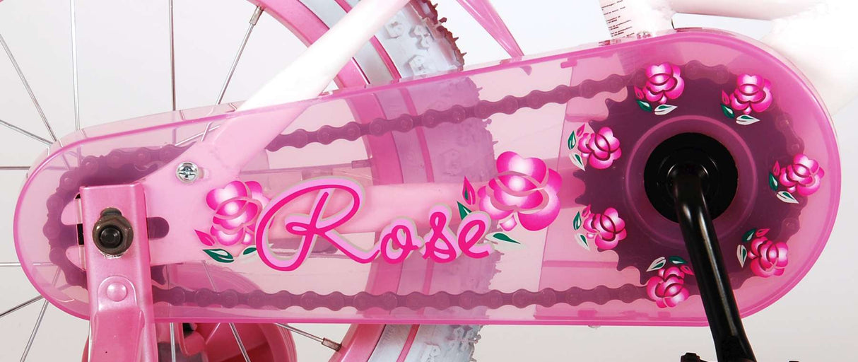 Volare Rose otroška kolesarska dekleta 14 -palčna roza bela 95% sestavljena