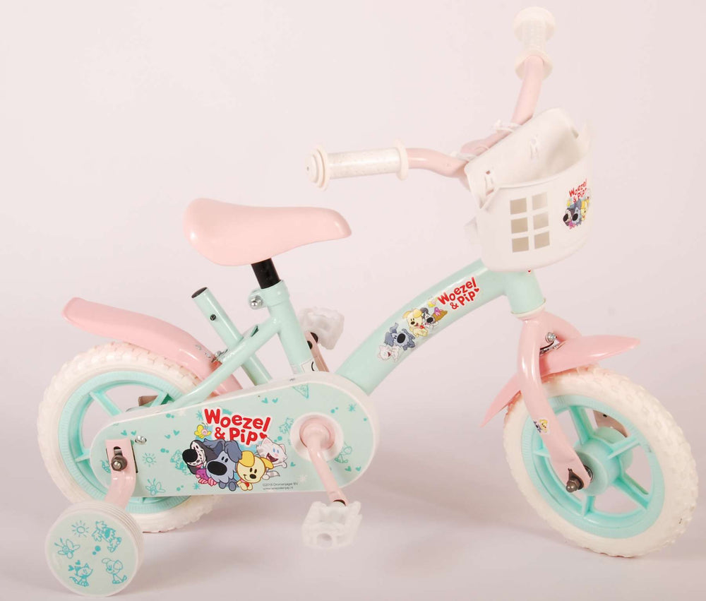 WOEZEL PIP PIP Bike Children Girls 10 pulgadas Mint Blue rosa rosa rosa rosa