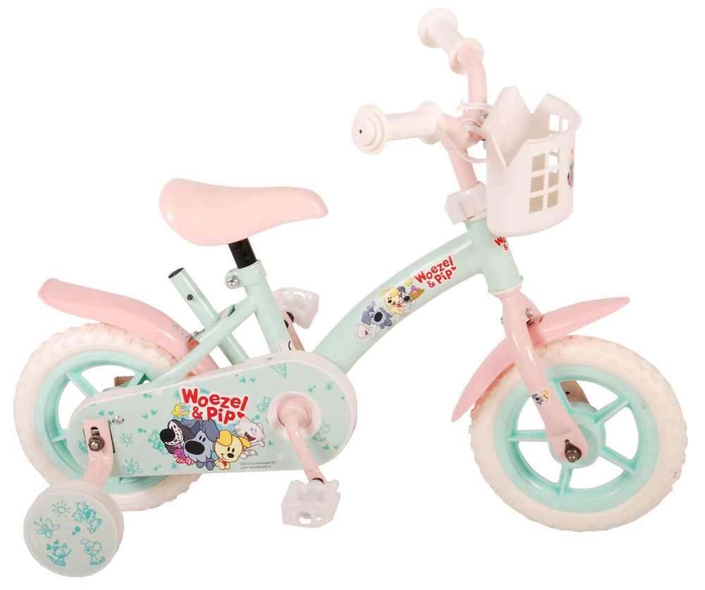 WOEZEL PIP PIP Bike Children Girls 10 pulgadas Mint Blue rosa rosa rosa rosa
