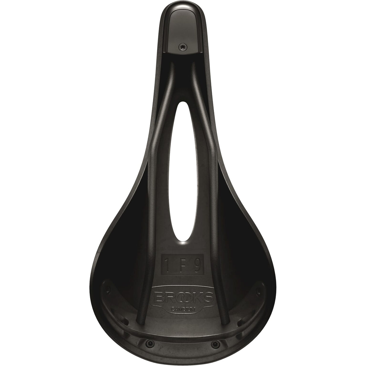 Brooks Saddle C15 izrezljani kambij vse vreme črno