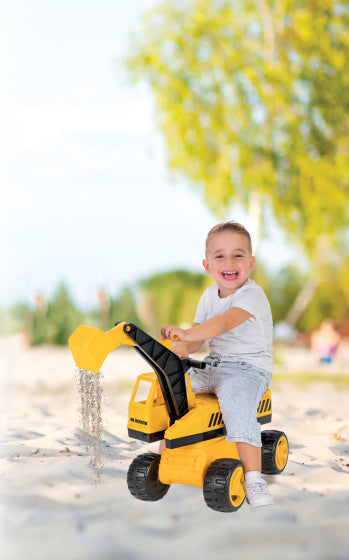 Big excavator yellow black