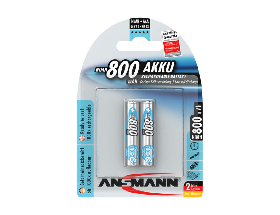 Ansmann batteries Nimh battery micro aaa 800 mAh 2 pieces