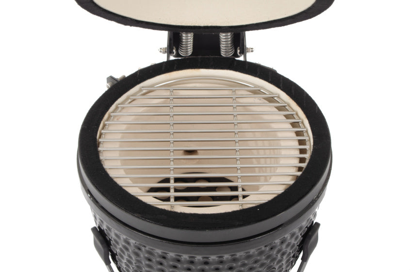 Arbaer Kamado pequeño Ø 13 pulgadas con marco de cerámica negra