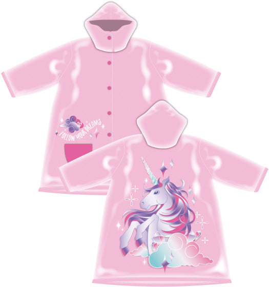 Arditex Unicorn Raincoat Girls PVC Light Pink Size 4 Years