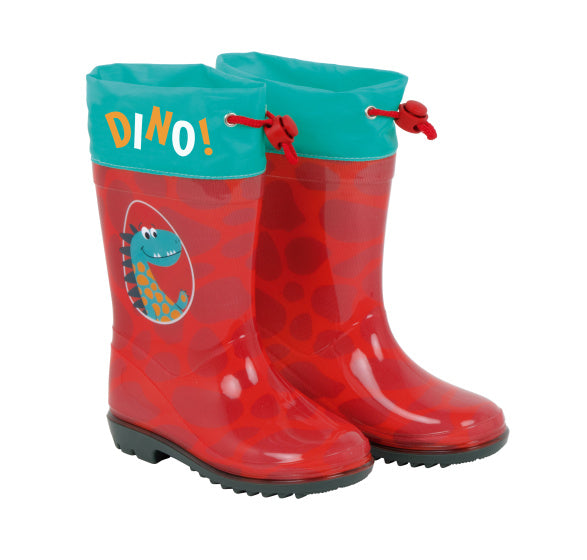 Arditex Rain Boots Junior PVC Textile Red Turquoise Size 22