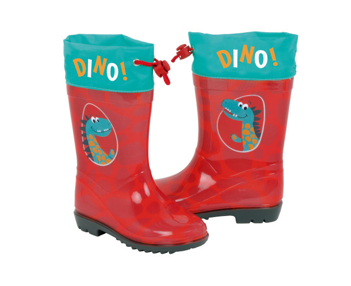 Arditex Rain Boots Junior PVC Textile Red Turquoise Size 22