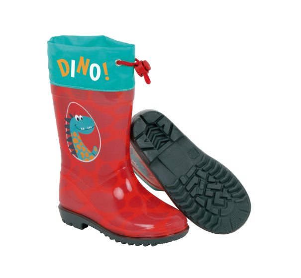 Arditex Regenlaarzen junior PVC textiel rood turquoise maat 22