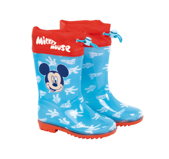 Arditex Rain Boots Mickey Today Junior Pvc Tekstyle jasnoniebieski czerwony rozmiar 26