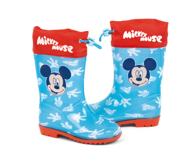 Arditex Rain Boots Mickey Today Junior PVC Textile Blue bleu rouge Taille 26