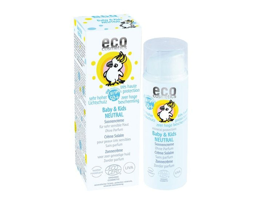 Protetor solar de cosméticos ecológicos para bebês e crianças SPF 50 sem tema