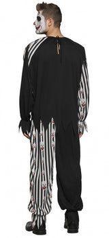 Boland bluddege Clown Kostüm unisex schwaarz a wäiss Gréisst 50-52 (m)