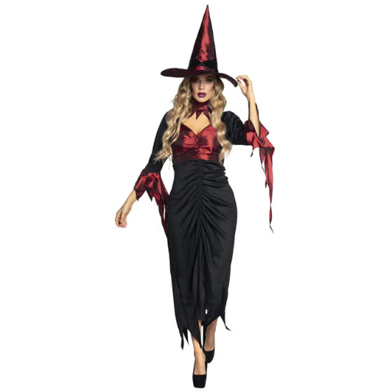Boland Witch Costume Dame Black Red Size 40 42 (m)