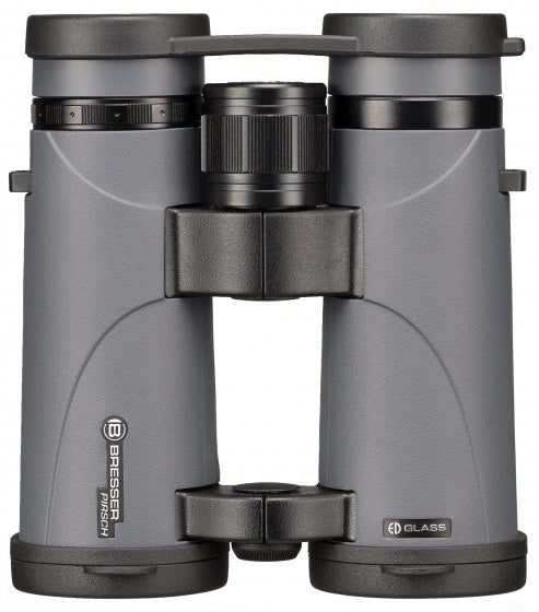 Bresser Pirsch ED 10x42 Fernglas mit Fasecoating Grau