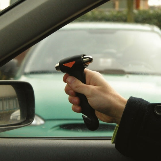 Autopunkt Nothammer mit Gürtelschneider schwarz 12,5 cm