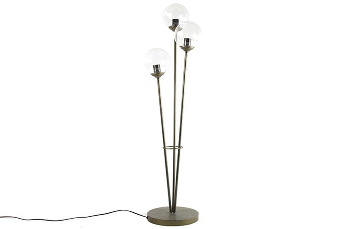 Lámpara de pie de laurens de alta forma 124 cm E27 Acero inoxidable 40W Gold