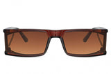 Sunglasses Ladies Rectangular Completely Omrand Cat.3 Brown Brown