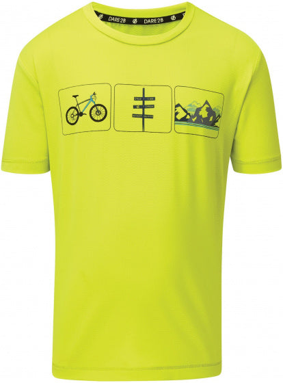 Dare 2B T-skjorte rettmessig junior polyester kalkstørrelse 140