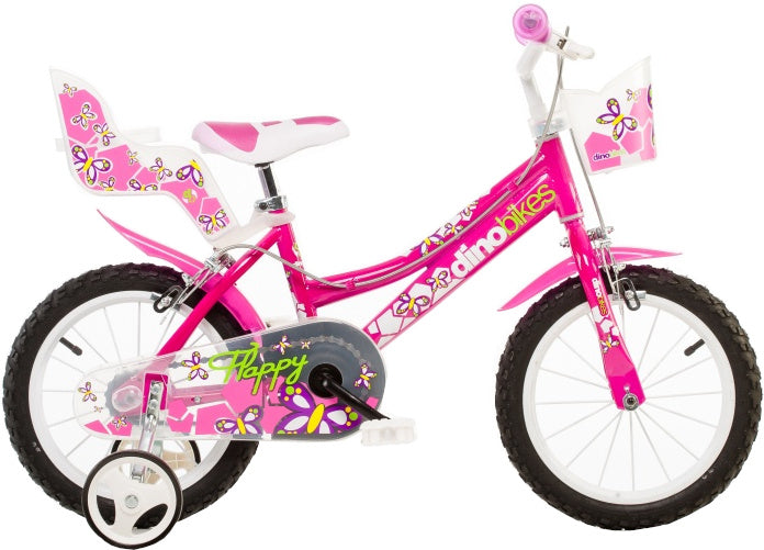 Dino lykkelig 16 tommer 27 cm jenter knijprem rosa