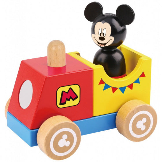 Train de jouets en bois Disney Mickey Mouse 18 mois 2 pièces