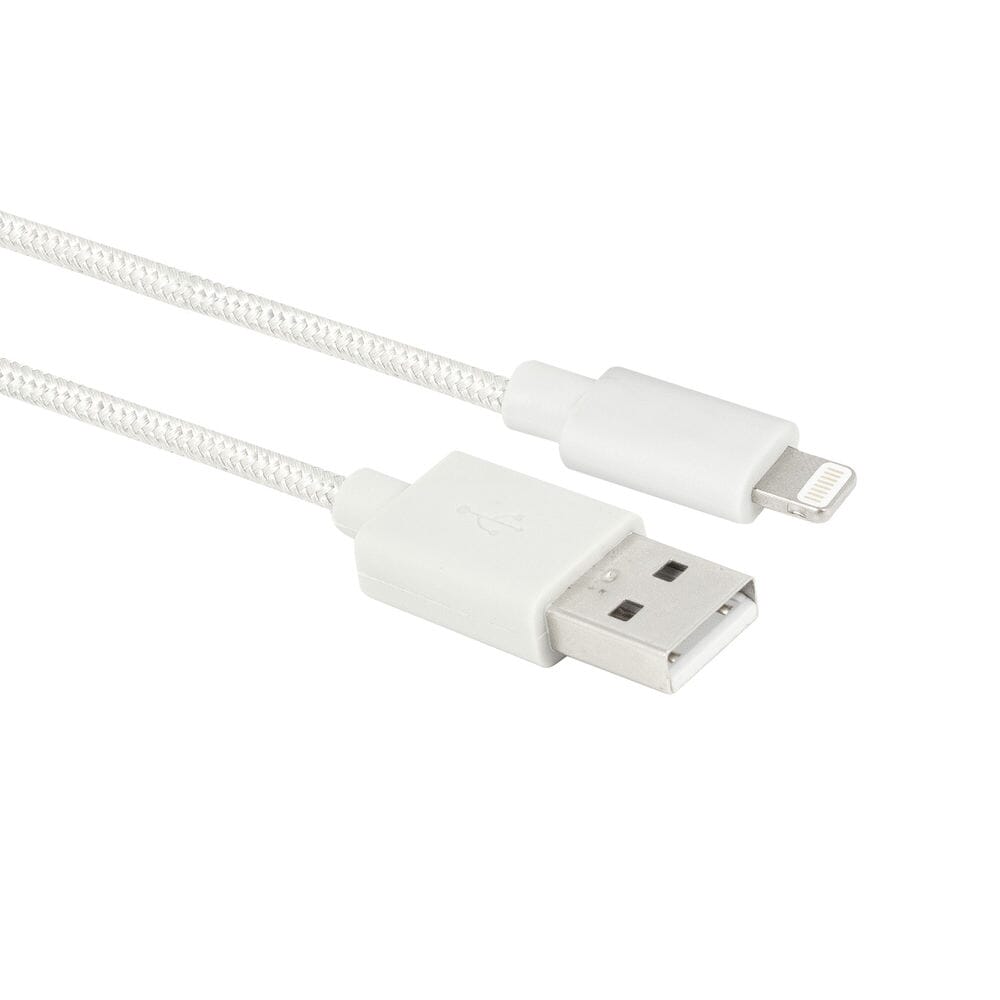 ACT USB A to Lightning loading and data cable 1m Nylon - White
