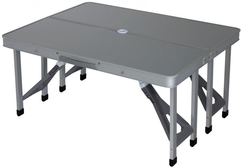 Eurotrail Camping table Limoux 86 x 68 cm aluminum gray