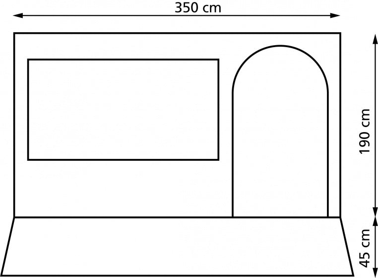 Eurotrail Luifeltent Narvik 350 220 x 230 cm polyester grijs