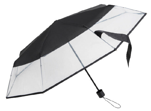 Ombrello falconetti 24 x 90 cm in acciaio in acciaio nero trasparente