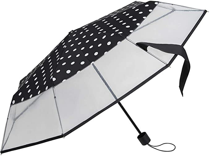 Falconetti ombrello 24 x 90 cm Polyester Nero trasparente