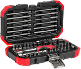 Bitset rojo gedore con ratel de 51 piezas