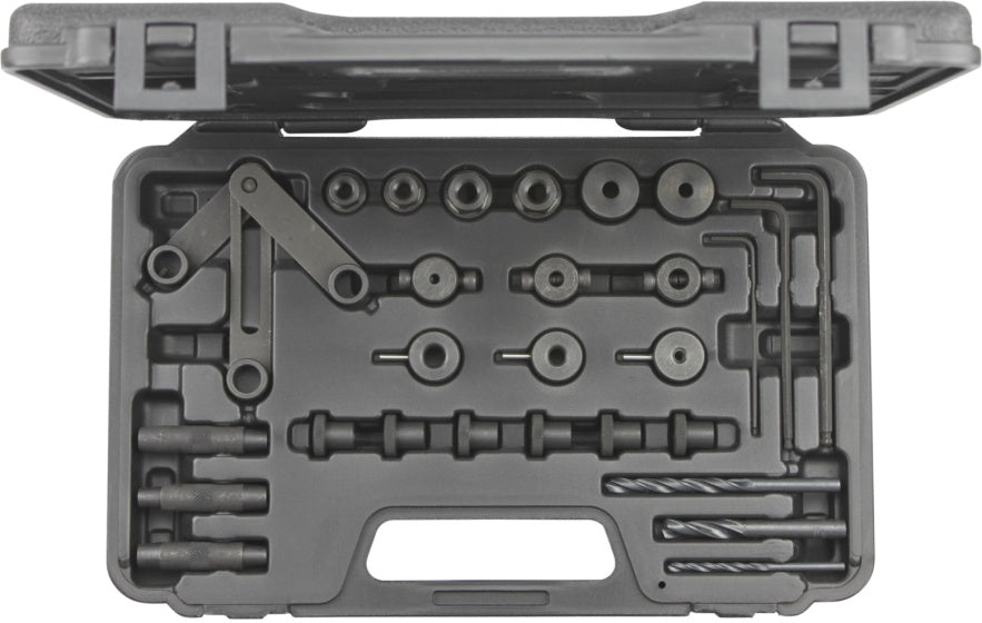 Curso de cabeza de cilindro rojo gedore en una maleta negra de 30 piezas