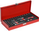 Set di dops rosso gedore 1 4 pollici SW 413 mm in argento a 32 pezzi