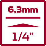 Set di dops rosso gedore 1 4 pollici SW 413 mm in argento a 32 pezzi