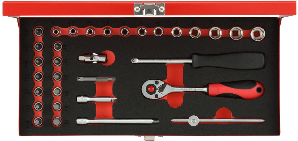 Gedore Red DOPS Set Tx 1 4 Zoll SW 413 mm Silber 32-Stück