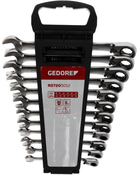 Gedore Red Ringratel-Stek Keys Set SW 8-19 mm 12-stycken