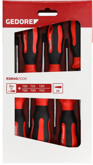 Gedore Red destornillador Torx Torx de 6 piezas