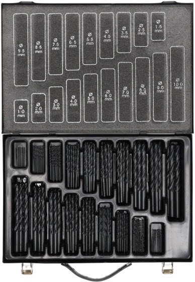 Juego de perforación en espiral roja de Gedore 1-10 mm Silver 170 piezas