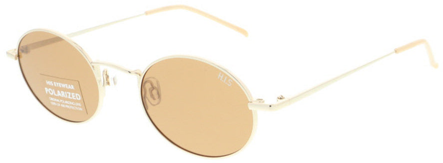 His Polarized Unisex Oval Sunglasses Category 3 White Orange