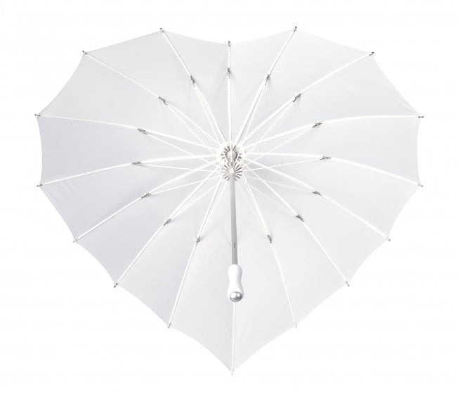 Cœur parapluie de Falcone - Polyester à 110 cm blanc
