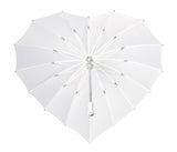 Cœur parapluie de Falcone - Polyester à 110 cm blanc